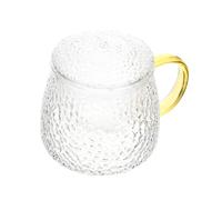 MOTHNUR Heat-Resistant Glass Tea Cup with Lid and Filter Thickened Borosilicate Mug for Hot Cold Drinks Anti-Scald Handle for Office and Home Use Prevents Tea Residue for Improved Taste