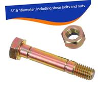 MOTHNUR High-Strength Shear Pins with Nut for Snow Blower Replacement Kit Heavy Duty Snow Thrower Bolts Easy Install
