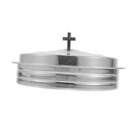 MOTHNUR Holy Communion Tray Stainless Steel Bread Plate with Lid for Church and Home Use Versatile Serving Dish for Weddings Parties and Family Gatherings Easy to Clean Design