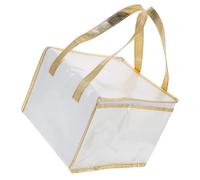 MOTHNUR Insulated Grocery Bag with Handle Large-Capacity Thermal Food Carrier for Cake Pizza Takeout Wear-Resistant Foil Material Portable Cold Food Storage