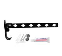 MOTHNUR Invisible Clothes Rack Wall-mounted Folding Clothes Hanger Space-saving Laundry Drying Rack with Strong Load Capacity for Home Bathroom and Travel Black