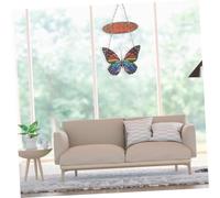 MOTHNUR Iron Art Welcome Sign Pendant with Decorative Butterflies Front Door Wall Hanging Ornament for Porch Garden Office Classroom Unique Farmhouse and Beach Home Decor Red