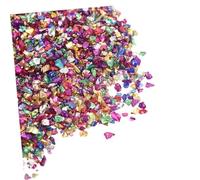 MOTHNUR Irregular Nail Crushed Glass Shards 200g Diy Nail Art Epoxy Fillers Mixed Color Manicure Accessories for Salon and Home Use