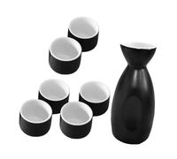 MOTHNUR Japanese Ceramic Sake Set Porcelain Hot Saki Pottery Wine Decanter with Hand-painted Cups Traditional Rice Wine Container for Serving Chilled Warm Japanese Sake at Home Restaurants
