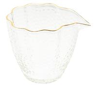 MOTHNUR Japanese Style Hammered Glass Tea Dispensing Cup 300Ml Household Glass Tea Container with Lid Suitable for Home and Office and Serving