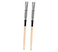 MOTHNUR Jazz Drum Wire Brushes with Maple Wood Handles Professional Percussion Drum Broom for Natural Grip Compact for Easy Carry for Drummers and Beginners