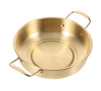 MOTHNUR Korean Stainless Steel Noodle Pot Scald Soup and Pasta Cooker with Dual Ergonomic Handles for Indoor Outdoor Use Camping Picnic
