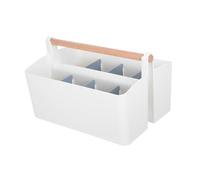 MOTHNUR Large Portable Craft Organizer with Handle Adjustable Divider Caddy for Art Supplies Makeup Brushes and Stationery PP Material No Assembly Needed Multipurpose Storage Basket for