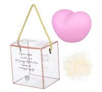 MOTHNUR Large PVC Heart-Shaped Night Light for Bedroom Bedside Table Soft Romantic Glow Lamp for Decorative Love Lamp for Wedding Valentine's Day Cozy Home Nightlight