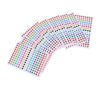 MOTHNUR Laser Holographic Small Round Stickers 0.6cm, 10 Packs with 1760 Colorful Coding Labels for Office, Classroom Behavior Charts and Scrapbooking