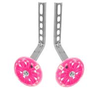 MOTHNUR LED Flashing Training Wheels for S Bikes Reinforced Stabilizers with Quiet Stable Design for Beginners Pink Auxiliary Wheels for Balance and Safety Suitable for Boys and Learning