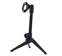 MOTHNUR Liftable Triangle Desktop Microphone Stand Rack with Adjustable Height Black Plastic for Ktv Singing and Live Streaming