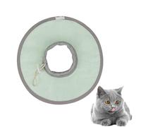 MOTHNUR Lightweight Breathable Green Elizabethan Pet Collar for Cats Adjustable Soft Collar Anti-scratch Protective Design Material S