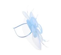 MOTHNUR Lightweight Wedding Bride Fascinator Hat with Mesh Net Veil and Plumage Elegant Bridal Hair Accessory for Womens Formal Occasions and Tea Parties