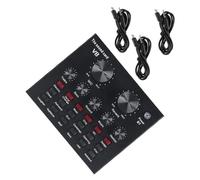 MOTHNUR Live Sound Card Dj Mixer with Voice Changer and Sound Effects Board for Streamers and Broadcasters Usb External Audio Mixer for Pc and Mobile Recording