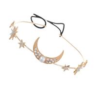 MOTHNUR Luxurious Pearl Headband Geometric Stretch Star Accessory Elastic Goddess Headpiece for Women Girls