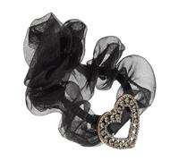 MOTHNUR Luxury Heart-shaped Bow Hair Elastic Hair Bands Scrunchies for Women Toddlers Versatile Ponytail Holders Decor