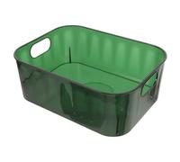 MOTHNUR Makeup Organizer Basket with Green Design, Small Cosmetic Storage Bin for Desktop Use, Multi-purpose Storage Basket Organizer for Home and Bathroom