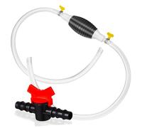 MOTHNUR Manual Fuel Transfer Siphon Pump with Check Valve Stainless Steel Plastic Construction Hose Safe Liquid Sucker for Gasoline Water and Multi-liquid Use