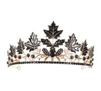 MOTHNUR Maple Leaf Crown Headband Ball Crown for Women Girls Birthday Tiara Goddess Costume Hair Decor Accessory Festival Party Queen Headdress
