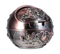 MOTHNUR Metal Ashtray with Lid Stylish Portable Ashtray for Outdoor Use Unique Round Design for Men for Patio Living Windproof Ash Tray