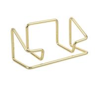 MOTHNUR Metal Business Card Holder Rack for Desk Desktop Business Card Display Stand in Gold for Workspace and Home Use