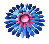 MOTHNUR Metal Flower Wall Decor Blue Iron Pendant for Indoor Outdoor Use Sturdy Sunflower Art Ornament for Home Garden Fence Decoration Creative Visual Appeal