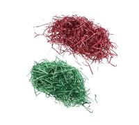 MOTHNUR Metallic Crinkle Cut Glitter Paper Filler Dual Color Red Green Hamper Filling Decorative Shredded Tissue for Christmas Wedding Birthday Boxes and Retail Packaging