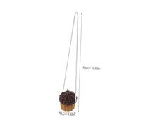MOTHNUR Mini Pine Cone Shaped Crossbody Bag for Faux Rattan Woven Handbag with Strap Lightweight Small Storage Bag for Photography Props and Everyday Use