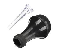 MOTHNUR Mini Trumpet Mute Abs Straight Practice Silencer with Transparent Mouthpiece Compact Trumpet Parts for Music Lovers and Beginners