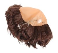 MOTHNUR Monk's Headgear Bald Cap Wig for Cosplay Halloween Party Gru Glasses Suitable for Men
