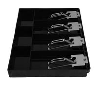 MOTHNUR Multi-Compartment Cash Register Tray Insert with Metal Clip Portable Money Organizer for Retailers Supermarkets Convenience Stores Cash Drawer Replacement for Bills Coins Cards