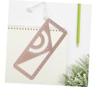 MOTHNUR Multi-functional Aluminum Alloy Ruler with Integrated Protractor and Triangle Geometry Measuring Tool for School Office Artists Architects and Designers Gold Metal Scale for
