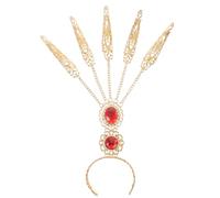 MOTHNUR Nail Cover Performance Props 2Pcs Golden Finish Zinc Alloy Long Pointed Hollow Design Festive Decorative Hand Jewelry for Women Stage Dance Performances