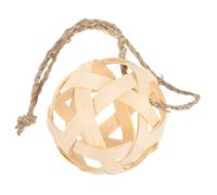 MOTHNUR Natural Bamboo Woven Rabbit Hay Feeder Ball for Hamsters Guinea Pigs Chinchillas Hangable Sphere Dispenser for Pet Food Chewing and Emotional Relief in Cage