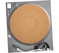 MOTHNUR Natural Cork Turntable Mat Vinyl Record Disc Protective Pad with Groove Anti-vibration and Scratch-resistant Slipmat for Stable Playback Record Players