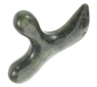 MOTHNUR Natural Green Jade Stone Stick Massage Tool, Triangular Foot Massager for Full Body, Professional Stone Acupressure and Reflexology Therapy Tool