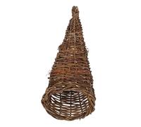MOTHNUR Natural Rattan Cornucopia Basket Multipurpose Fruit and Snack Storage Organizer with Rustic Woven Design for Kitchen and Home Decoration