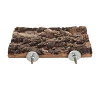 MOTHNUR Natural Wood Bird Perch Stand X for Budgies Cockatiels Parakeets Stable Tree Bark Platform Cage Accessory Feeding Perch Animal Resting Station Indoor