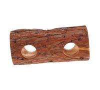 MOTHNUR Natural Wood Hamster Hideout Cave with Six Hamster Tree Tunnel for Crawling Chewing Playing and Sleeping Compact Pet Nest and Cage Decor