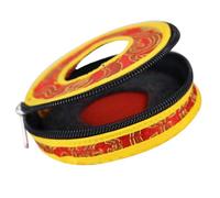 MOTHNUR Nepal Handmade Meditation Bell Storage Bag Sleeve with Propitious Patterns Compact Protective Pouch for Tingsha Cymbals Carry Case for Yoga and Mindfulness Bells Random Color