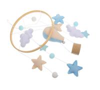 MOTHNUR Nordic Felt Mobile for Crib with Cloud and Hot Air Balloon Design Hanging Ornament for Boys and Nursery Decoration Soothing Cot for Bedroom