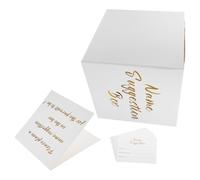 MOTHNUR Office Suggestion Box with Slot and Sign Holder, 22cm White Feedback Drop Box with Blank Cards for Workplace, School, Hotel, and Community Use