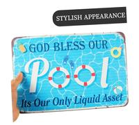 MOTHNUR Outdoor Swimming Pool Metal Sign Iron Safety Warning Poster Board Pool Rules Wall Decor for Summer Patio Garden