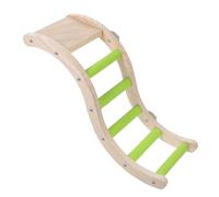 MOTHNUR Parrot Climbing Ladder for Bird Cages Wooden Pet Ladder with Chewable Rungs Colorful Hanging Plaything for Parakeets Cockatiels and Birds Fun Exercise Accessory