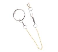 MOTHNUR Parrot Foot Anklet Buckle Copper Chain Large Birds Foot Ring Gold Color Suitable for Cockatiels and Similar Sized Birds