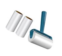 MOTHNUR Pet Hair Lint Roller Set 4 Pieces Sticky Paper Refills Portable Hair Removing Rollers for Clothes and Furniture Blue Handle 3 Rolls at Home
