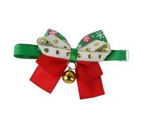 MOTHNUR Pet Tie Adjustable Christmas Cat Collar Bell and White Dots Pattern Festive Holiday Outfit for Kitten and Puppy