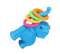 MOTHNUR Plastic Ring Toss Blue Elephant Style Outdoor Indoor Throwing Ring Game for Boys Educational Game for Hand-eye Coordination Party and Garden Activity