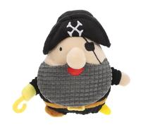 MOTHNUR Plush Dog Chew with Interactive Sound Pirate Captain Design for Active Play and Teeth Grinding Safe Wear-resistant Material for All Breeds Engaging Pet Treat Ball